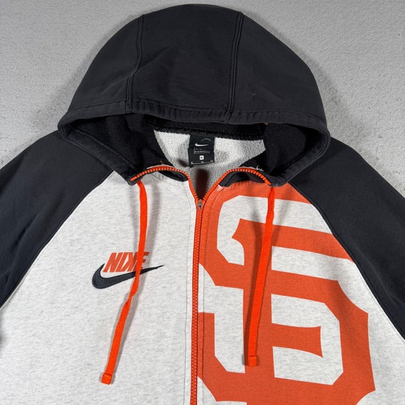 Nike San Francisco Giants Baseball MLB Full Zip Hoodie Jacket Mens XL Black - Picture 4 of 14